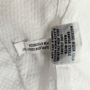 Chemise Ralph Lauren 3XLT 4XL Blanche Rayures Gaufrées Manches Courtes