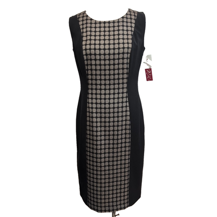 Robe Metaphora T38 Noire Motifs Sans Manches Zip Côté