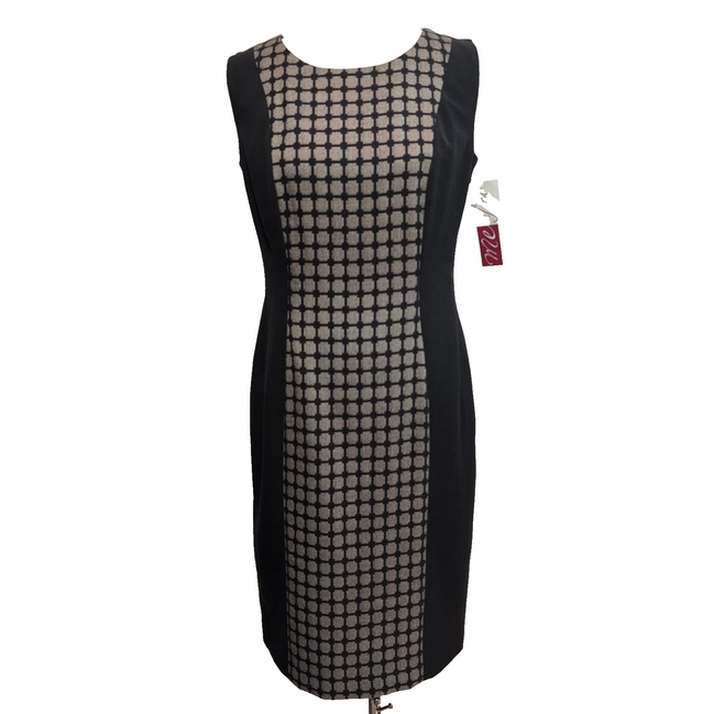Robe Metaphora T38 Noire Motifs Sans Manches Zip Côté