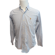 Chemise Polo Ralph Lauren 16 XS S Oxford Rayures Logo Marron Canada