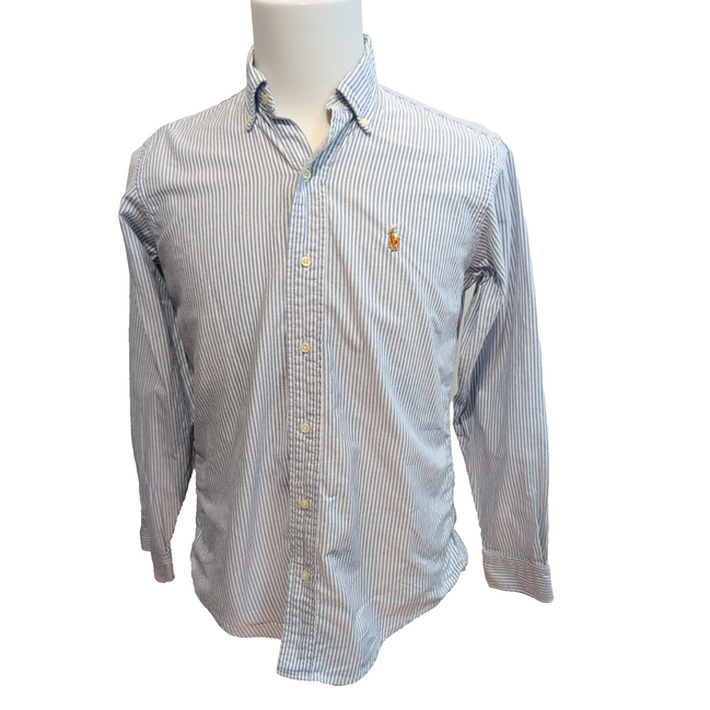 Chemise Polo Ralph Lauren 16 XS S Oxford Rayures Logo Marron Canada