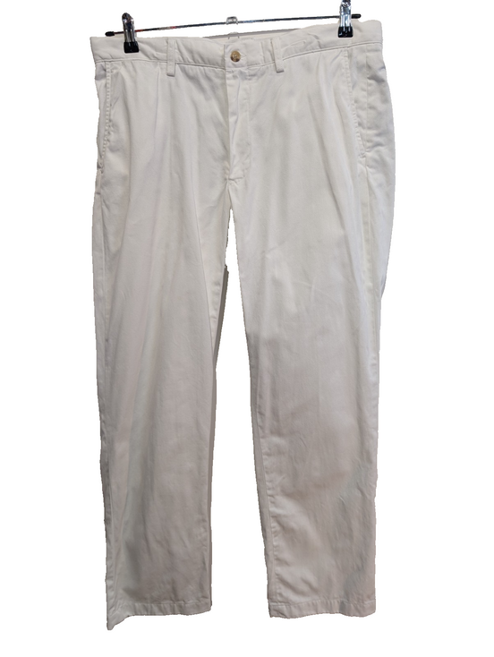 Pantalon Chino POLO RALPH LAUREN Blanc Pur ❄️ Taille W35 L32 ❄️ Classic Fit Chic