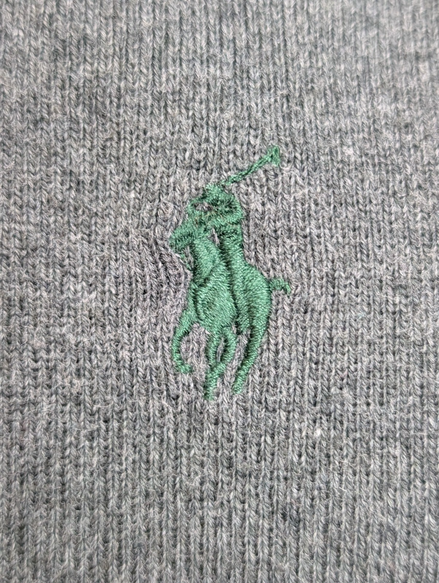 Pull Sweat Polo Ralph Lauren Col Rond Gris Foncé S Logo Vert | 541WSR