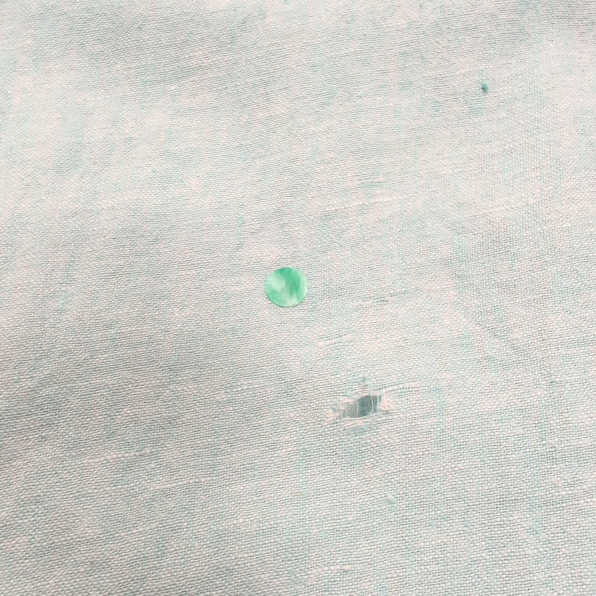 Chemise Hawaïenne Haggar XL Vert Pâle Lin Rayonne Manches Courtes