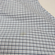 Chemise Nautica L Bleu Carreaux 100% Coton Logo Manches Courtes