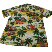 Chemise hawaïenne RJC Made in Hawaii USA surfboard manches courtes taille M #647
