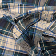 Chemise manches courtes L.L. Bean bleu marine à carreaux taille XL
