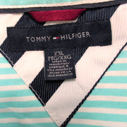 Chemise Tommy Hilfiger Homme XXL Turquoise Blanche Rayée Coton Poche