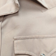 Chemise Western H Bar C Beige Vintage USA Boutons Pression Taille S