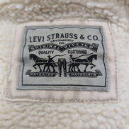 Blouson Veste Levis Homme L Doublé Sherpa Crème Beige Vintage Fermeture Zip