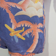 Chemise Hawaïenne Chess King Motifs Palmiers et Avions - Taille S