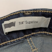 Jean Levi's 518 Femme Bleu Super Low Bootcut Flare W31 L32 Vintage