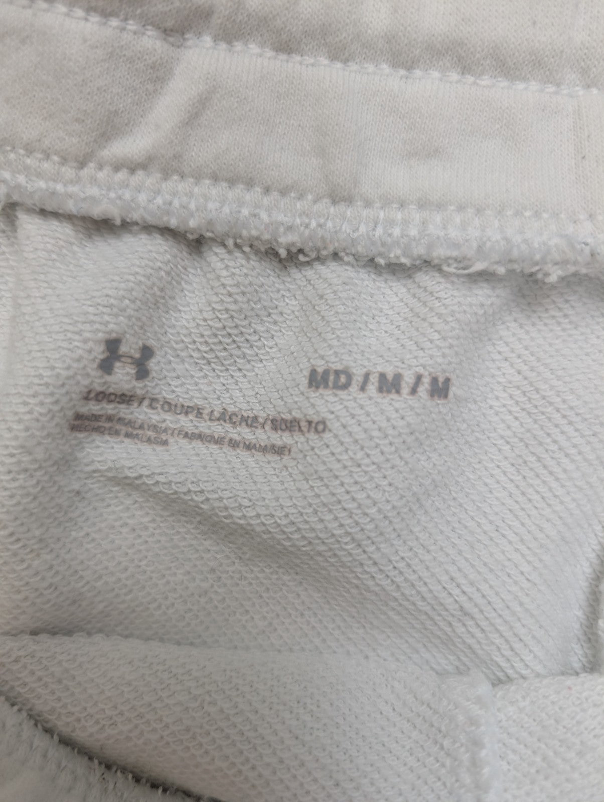 Short de sport Under Armour Coton Confort Blanc - Femme Taille M