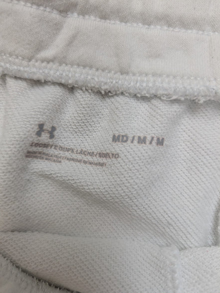 Short de sport Under Armour Coton Confort Blanc - Femme Taille M