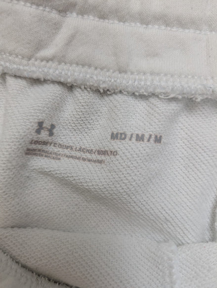 Short de sport Under Armour Coton Confort Blanc - Femme Taille M