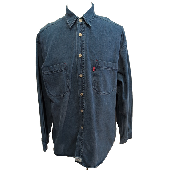 Chemise Levi's Vintage Denim Bleu Foncé 2 poches Red Tab Taille L (Coupe XXL)