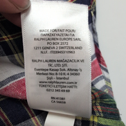 Chemise Ralph Lauren Lin S Manches Courtes Carreaux Rouge Bleu
