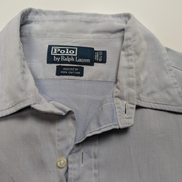 Chemise Polo Ralph Lauren Shirt Andrew M L Rayée Bleu Coton Col Classique