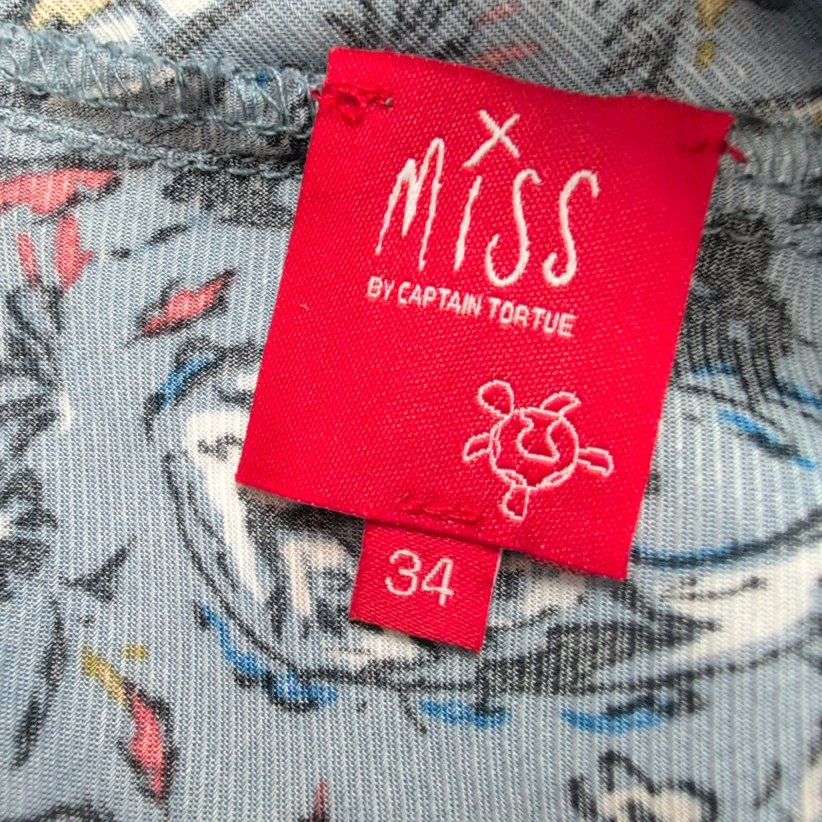 Haut Femme Haut Femme MISS TaTaille 38 Bleu Motif Cachemire Manches Longues Neuf