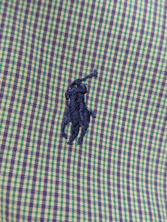 Ralph Lauren Chemise Blake L Carreaux Vert/Violet