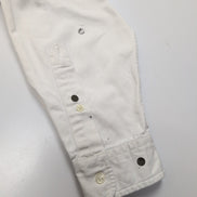 Chemise Ralph Lauren XL Vintage Blanche Coton Lourd Logo Bleu