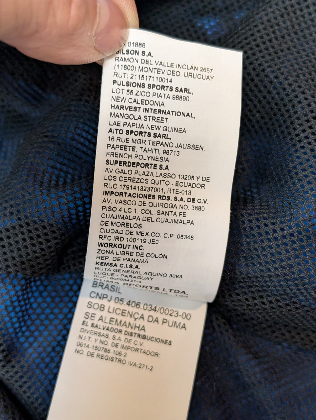 Coupe-Vent Puma XXL Bleu Électrique Vif Veste Sport à Capuche Filet