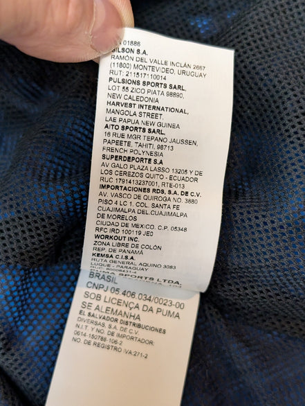 Coupe-Vent Puma XXL Bleu Électrique Vif Veste Sport à Capuche Filet