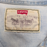 Chemise Levi's XL Jean Bleu 100% Coton 2 Poches Boutons Métal Logo