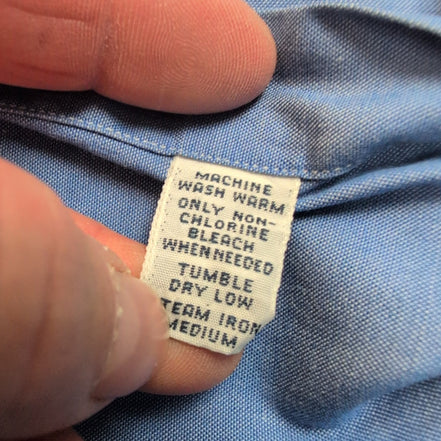 Chemise Ralph Lauren Yarmouth Oxford ML Bleu Uni Logo Bleu Marine Coton