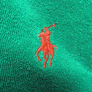 Polo Ralph Lauren Homme L Vert Clair Logo Orange Polo Manches Courtes