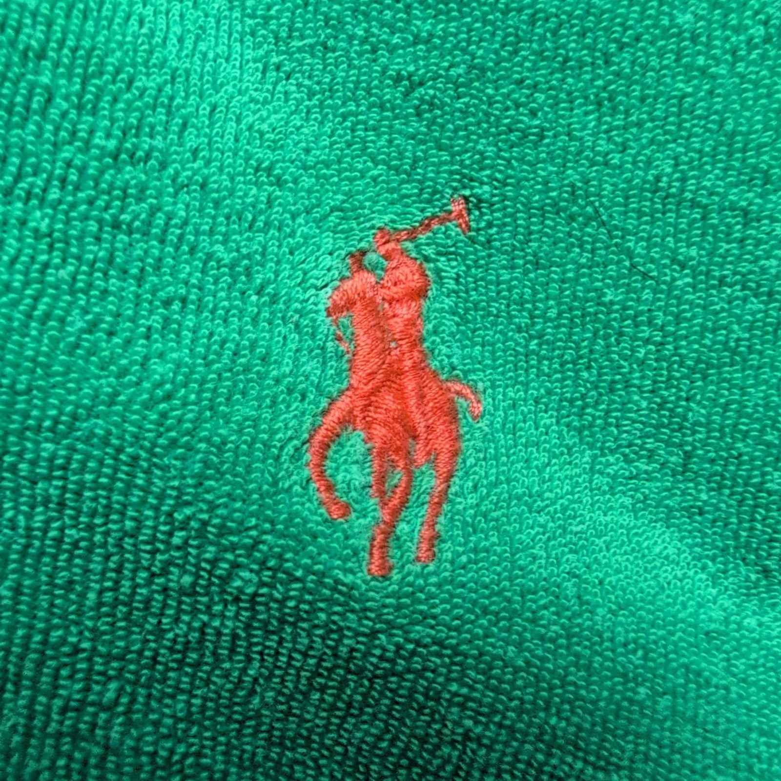 Polo Ralph Lauren Homme L Vert Clair Logo Orange Polo Manches Courtes