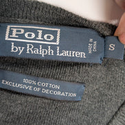 Pull Sweat Polo Ralph Lauren Col Rond Gris Foncé S Logo Vert | 541WSR
