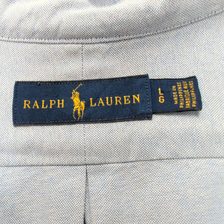 Chemise Ralph Lauren L Bleu Oxford Shiner Park Brodée Button Down Shirt