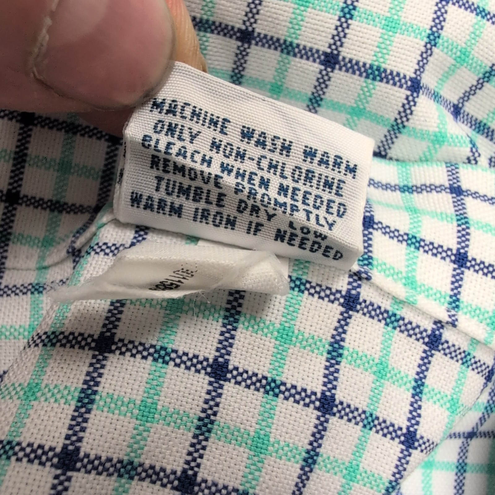 Chemise Ralph Lauren Oxford L Carreaux Vert Pastel Bleu Marine manches longues