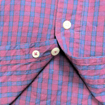 Chemise Chaps Easycare bordeaux foncé carreaux poche logo brodé XLTG