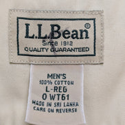Chemise manches courtes L.L. Bean crème uni Vintage Homme taille L