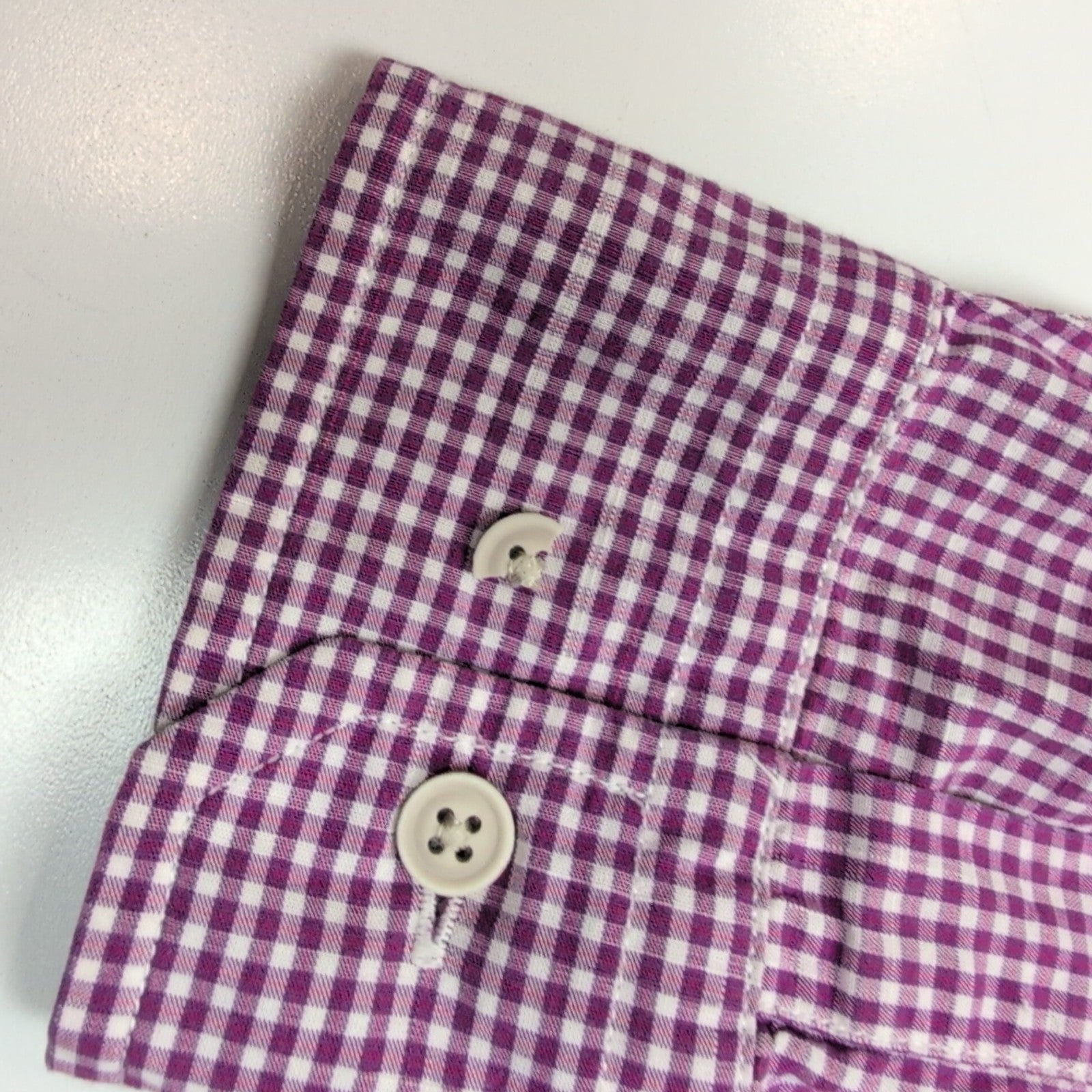 Chemise Nautica M Classic Fit Bordeaux Carreaux Coton Logo Brodé manches longues