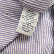 Chemise Ralph Lauren XL Lilas Rayures Gaufrée Logo Vert Button Down Shirt