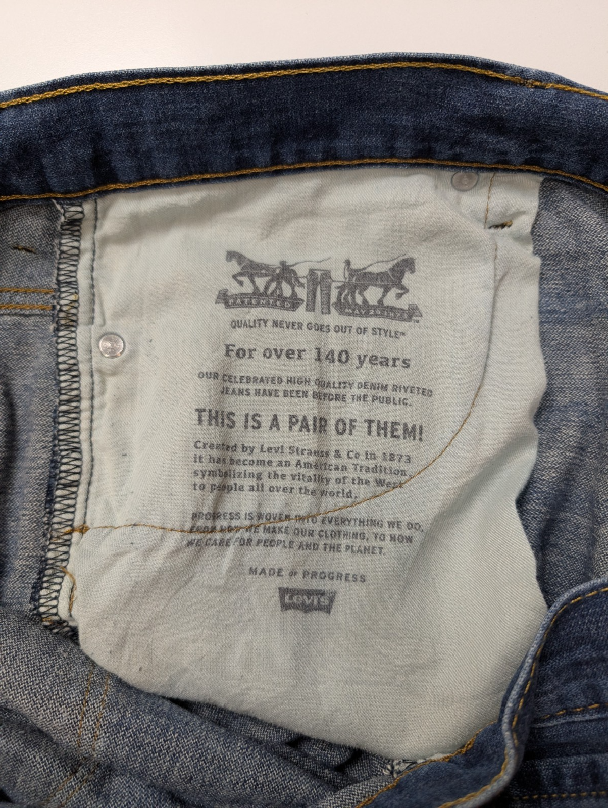Jean Levi's 569 Loose Straight Homme W40 L32 Bleu Foncé Vintage Original Denim