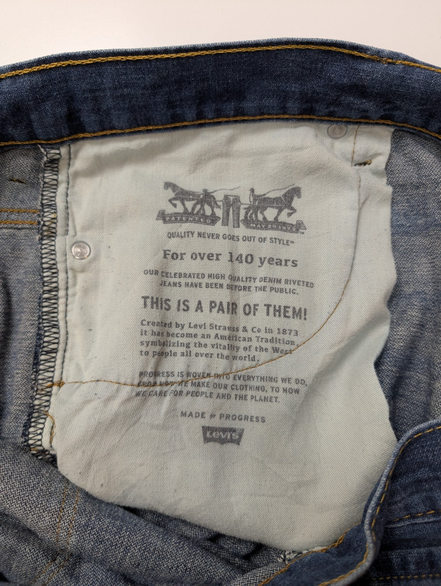 Jean Levi's 569 Loose Straight Homme W40 L32 Bleu Foncé Vintage Original Denim