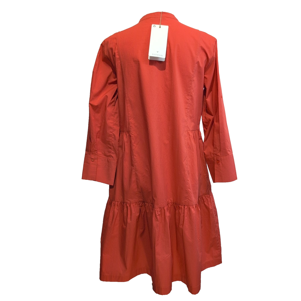 Robe TATUUM Lanola T38 Rouge Pâle Coton Manches Longues Neuve Étiquette