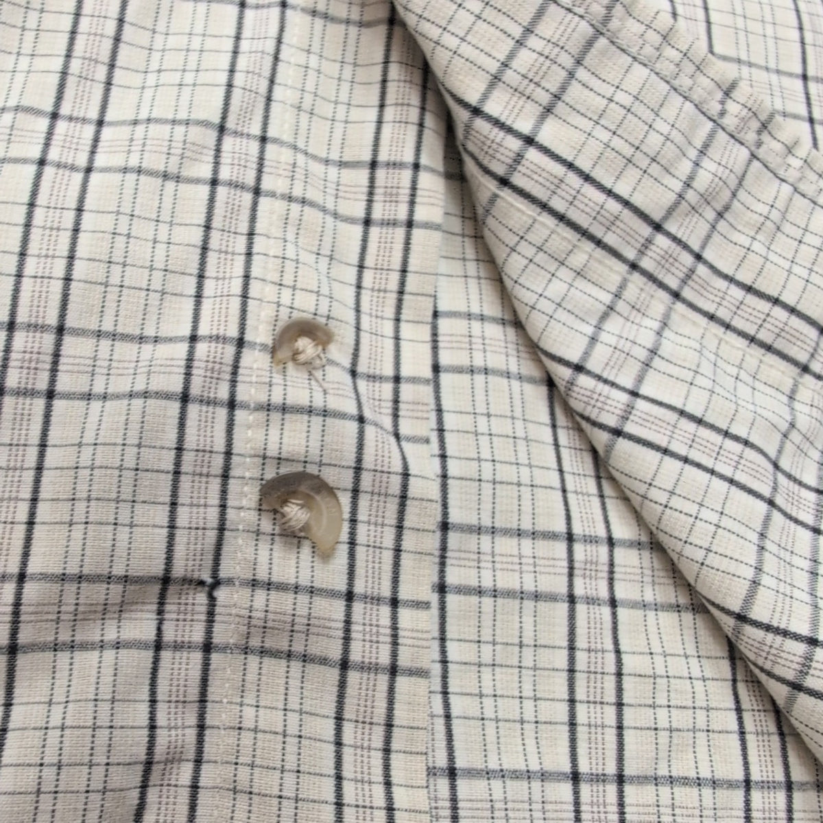 Chemise Pendleton XL Crème Carreaux 100% Coton Poche Homme
