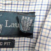 Chemise Ralph Lauren XL LT Bleue Carreaux Classic Fit Shirt Button Down Coton