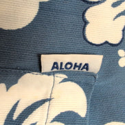 Chemise Hawaïenne Manches Courtes Honolua Surf Co Hawaii Floral Bleu L