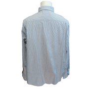 Chemise Nautica Classic Fit L Ocean Washed Rayures Bleues Coton