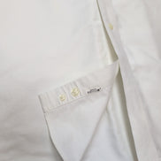 Chemise L.L. Bean blanche unie manches courtes poche brodée RSE vtg taille XXL