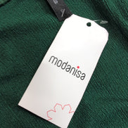 Gilet Long Femme Modasina Taille 54 Vert Foncé Ouvert Style Kimono Neuf