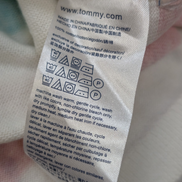 Pull Col V Tommy Hilfiger à rayures Rose Bleu Blanc Femme - Taille XS