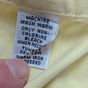 Chemise Ralph Lauren jaune uni logo marron taille L #2506