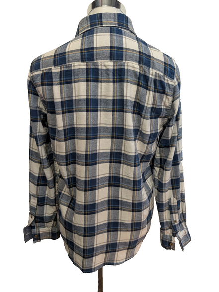 👖 Chemise LEE S Flanelle Poly-Coton Carreaux Bleu Jaune |299S
